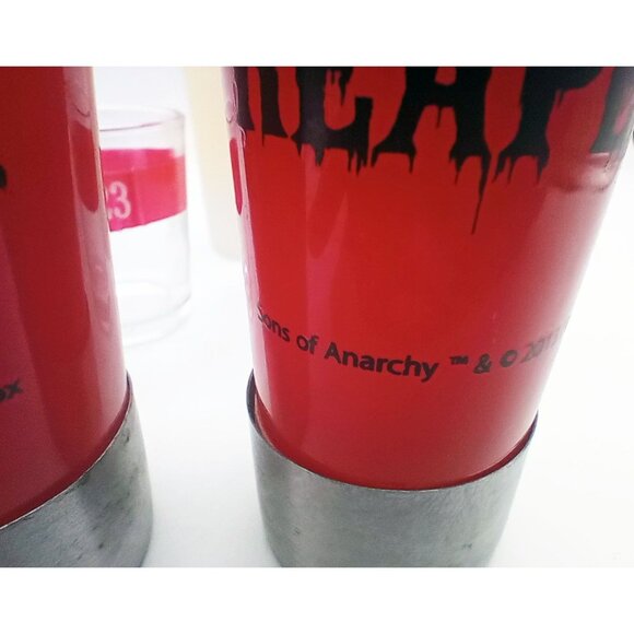 Lot of 5 Shot Glasses Sons of Anarchy Fear the Reaper Numbered Tuaca Barware - Picture 9 of 13